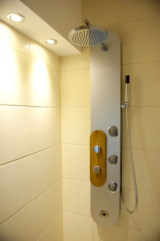 Contemporary Shower with Multi-Jet System